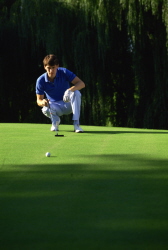 lining up the putt