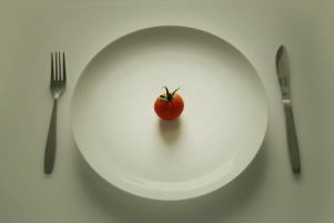 Tomato on plate